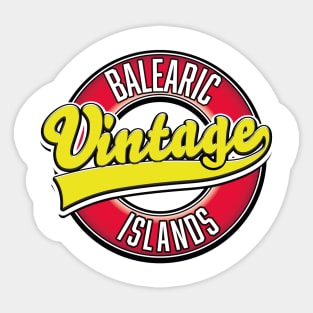 Balearic Islands Vintage logo Sticker